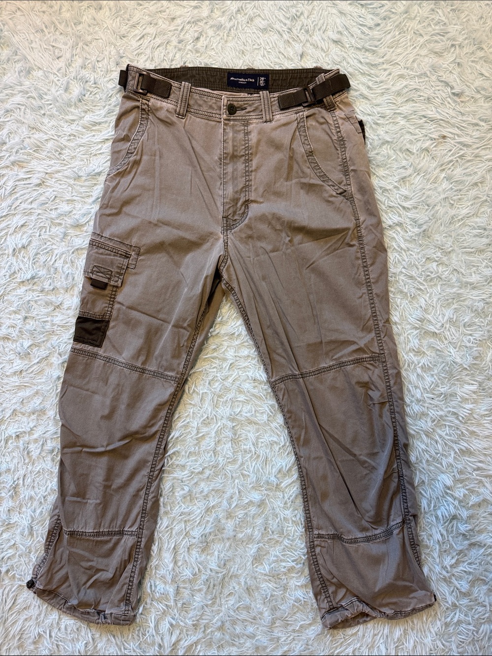 Abercrombie and Fitch stretch Men's Tactical Cargo Pants in Khaki. 29x30